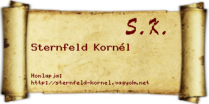 Sternfeld Kornél névjegykártya